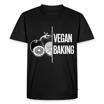Cuisine végétalienne Alimentation saine Cuisine végétalienne Cœur - T-shirt Premium bio Homme - noir - Devant - Nico (187cm)