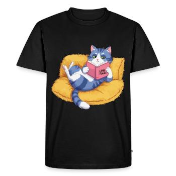 Chat maléfique - T-shirt Premium bio Homme - noir - Devant - Nico (187cm)
