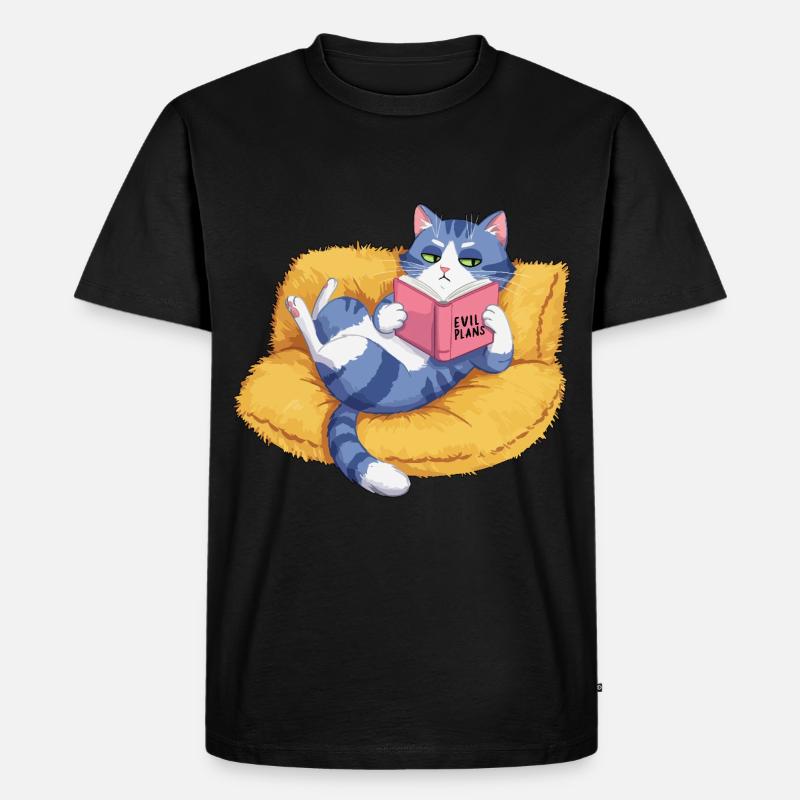 Böse Katze - Männer Premium Bio T-Shirt - Schwarz
