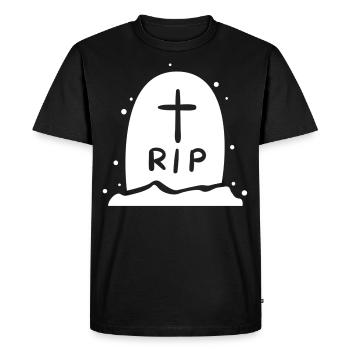 rest in peace - Men's Premium Organic T-Shirt - black - Front - Nico (187cm)