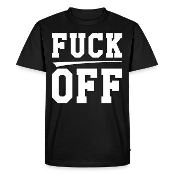 Fuck off - T-shirt Premium bio Homme - noir - Devant - Nico (187cm)