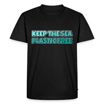 Keep The Sea Plastic Free Environmental Protection Save the Sea - Men's Premium Organic T-Shirt - black - Front - Nico (187cm)
