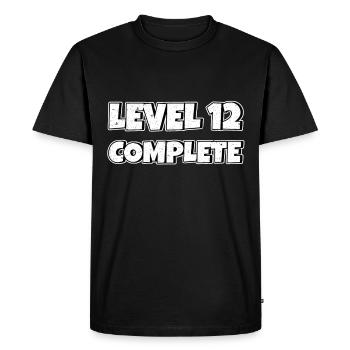 Level 12 Complete Birthday Gift 12 Years - Men's Premium Organic T-Shirt - black - Front - Nico (187cm)