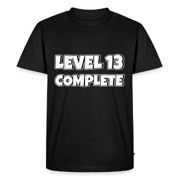 Level 13 Complete Birthday Gift 13 Years - Men's Premium Organic T-Shirt - black - Front - Nico (187cm)