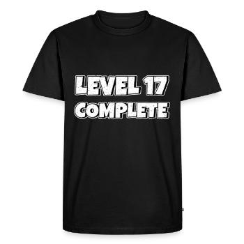 Level 17 Complete Birthday Gift 17 Years - Men's Premium Organic T-Shirt - black - Front - Nico (187cm)