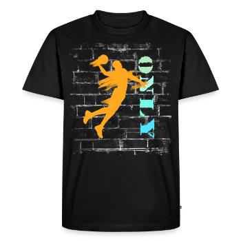 Basket-ball - T-shirt Premium bio Homme - noir - Devant - Nico (187cm)