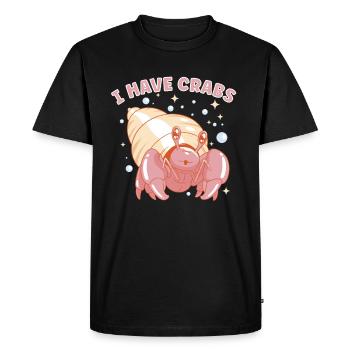 Hermit Crab Crabbing Crab Whisperer Crab Hunting - Men's Premium Organic T-Shirt - black - Front - Nico (187cm)