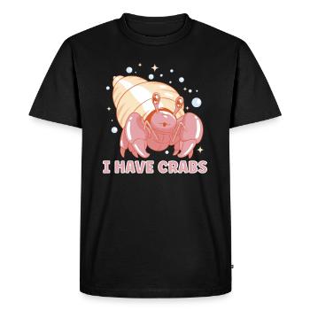 Hermit Crab Crabbing Crab Whisperer Crab Hunting - Men's Premium Organic T-Shirt - black - Front - Nico (187cm)