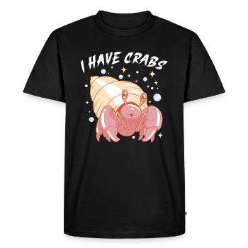 Hermit Crab Crabbing Crab Whisperer Crab Hunting - Men's Premium Organic T-Shirt - black - Front - Nico (187cm)