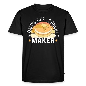 Pancake Maker Pancake Lover Funny Waffle - T-shirt Premium bio Homme - noir - Devant - Nico (187cm)