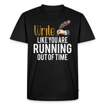 Author Writing Writers Literature - Men's Premium Organic T-Shirt - black - Front - Nico (187cm)