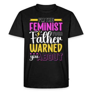 Féminisme Le pouvoir des femmes pro-choix Pro Avortement - T-shirt Premium bio Homme - noir - Devant - Nico (187cm)