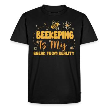 Honey beekeeping Beekeepers Honey bee apiary - Men's Premium Organic T-Shirt - black - Front - Nico (187cm)