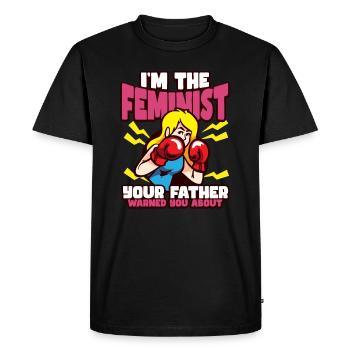 Féminisme Le pouvoir des femmes pro-choix Pro Avortement - T-shirt Premium bio Homme - noir - Devant - Nico (187cm)