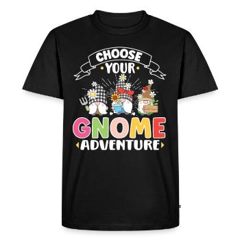 Nains de jardin Gnome Lom Lover Drôle Gnome Jardinage - T-shirt Premium bio Homme - noir - Devant - Nico (187cm)