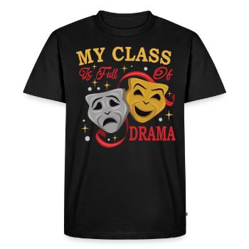 Professeur d’art dramatique Professeur d’art dramatique - T-shirt Premium bio Homme - noir - Devant - Nico (187cm)