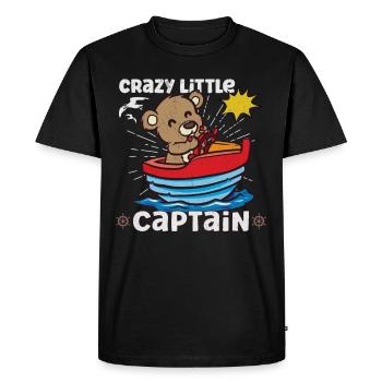 Voilier Bateau Kid Child Yacht Boat - T-shirt Premium bio Homme - noir - Devant - Nico (187cm)