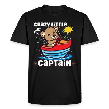 Voilier Bateau Kid Child Yacht Boat - T-shirt Premium bio Homme - noir - Devant - Nico (187cm)