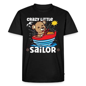 Voilier Bateau Kid Child Yacht Boat - T-shirt Premium bio Homme - noir - Devant - Nico (187cm)