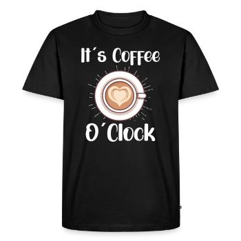 Coffee Lover Caffeine Molecule Java Latte Espresso - Men's Premium Organic T-Shirt - black - Front - Nico (187cm)