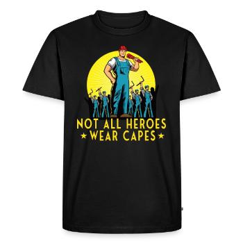 Plumber Master Plumber Repair pipes Pipe pliers - Men's Premium Organic T-Shirt - black - Front - Nico (187cm)