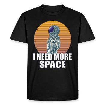 Astronaut Astronomy Solar System Space Kids - Men's Premium Organic T-Shirt - black - Front - Nico (187cm)