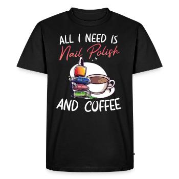 Nail Tech Nail Technician Manicurist Nails Artist - Men's Premium Organic T-Shirt - black - Front - Nico (187cm)