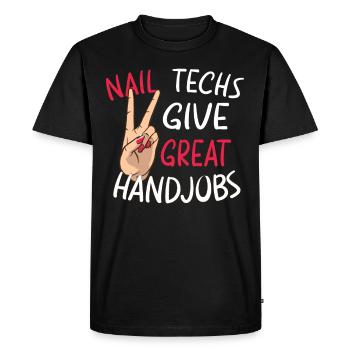 Nail Tech Nail Technician Manicurist Nails Artist - Men's Premium Organic T-Shirt - black - Front - Nico (187cm)
