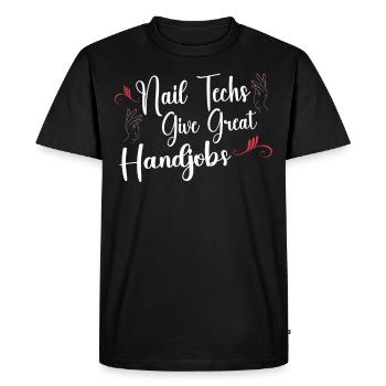 Nail Tech Nail Technician Manicurist Nails Artist - Men's Premium Organic T-Shirt - black - Front - Nico (187cm)