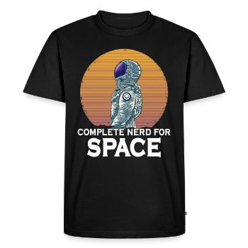 Astronaut Astronomy Solar System Space Kids - Men's Premium Organic T-Shirt - black - Front - Nico (187cm)