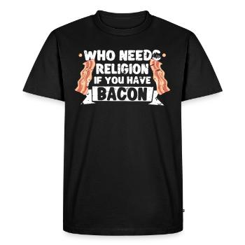 Athéisme athée Anti-religion Sécuralisme Dieu - T-shirt Premium bio Homme - noir - Devant - Nico (187cm)