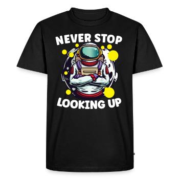 Astronaute Astronomie Système solaire Space Kids - T-shirt Premium bio Homme - noir - Devant - Nico (187cm)