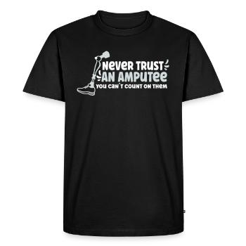 Handicapé Fauteuil roulant Cyborg Jambe Bras Amputé - T-shirt Premium bio Homme - noir - Devant - Nico (187cm)