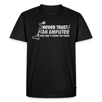 Handicapé Fauteuil roulant Cyborg Jambe Bras Amputé - T-shirt Premium bio Homme - noir - Devant - Nico (187cm)