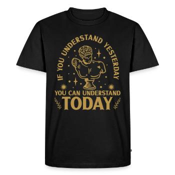 Historien de l’histoire Passionné d’histoire - T-shirt Premium bio Homme - noir - Devant - Nico (187cm)