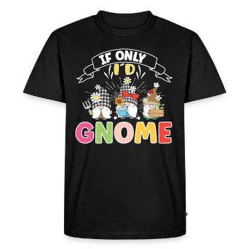 Garden Gnomes Gnome Lover Funny Gnome Gardening - Men's Premium Organic T-Shirt - black - Front - Nico (187cm)
