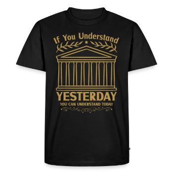 Historien de l’histoire Passionné d’histoire - T-shirt Premium bio Homme - noir - Devant - Nico (187cm)