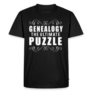 Arbre généalogique Historiens de la famille Généalogie Généalogiste - T-shirt Premium bio Homme - noir - Devant - Nico (187cm)