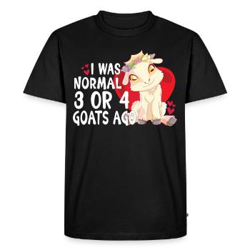 Drôle d’amoureux de la chèvre Ferme d’élevage Éleveur Bovins - T-shirt Premium bio Homme - noir - Devant - Nico (187cm)