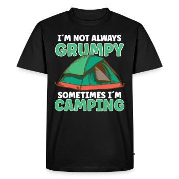 Scout Camping Outdoor Campfire Hiking Backpacking - Men's Premium Organic T-Shirt - black - Front - Nico (187cm)
