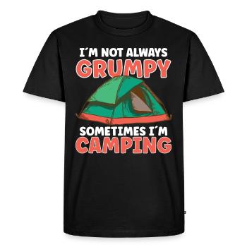 Scout Camping Outdoor Campfire Hiking Backpacking - Men's Premium Organic T-Shirt - black - Front - Nico (187cm)