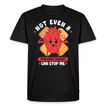 Crise cardiaque Chirurgie à cœur ouvert Chirurgie cardiaque Cadeau - T-shirt Premium bio Homme - noir - Devant - Nico (187cm)