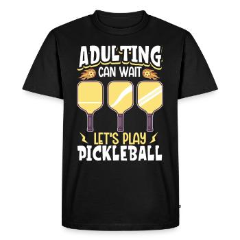 Joueur de pickleball Pickleball Paddle Pickleball - T-shirt Premium bio Homme - noir - Devant - Nico (187cm)