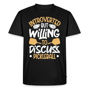 Pickleball Player Pickleball Paddle Pickleball - Men's Premium Organic T-Shirt - black - Front - Nico (187cm)