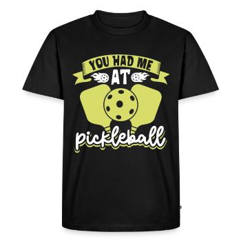 Joueur de pickleball Pickleball Paddle Pickleball - T-shirt Premium bio Homme - noir - Devant - Nico (187cm)