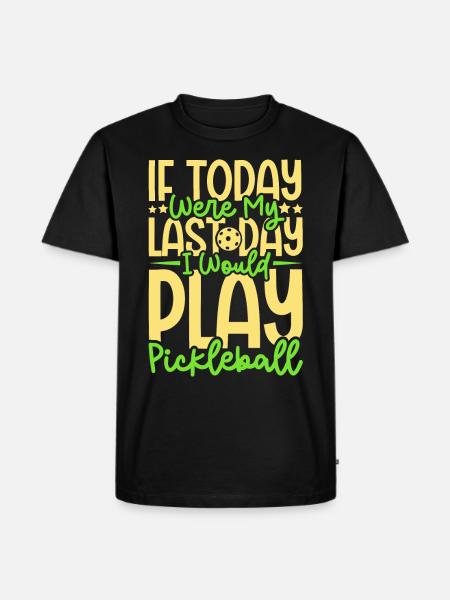 Pickleball Player Pickleball Paddle Pickleball - Men's Premium Organic T-Shirt - black
