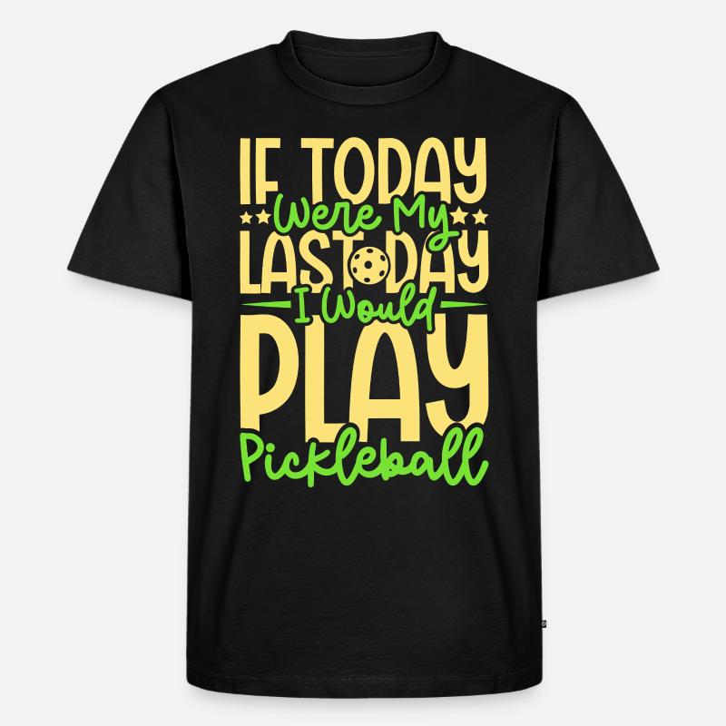 Pickleball Player Pickleball Paddle Pickleball - Männer Premium Bio T-Shirt - Schwarz