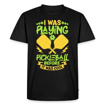 Joueur de pickleball Pickleball Paddle Pickleball - T-shirt Premium bio Homme - noir - Devant - Nico (187cm)