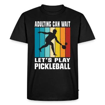 Pickleball Player Pickleball Paddle Pickleball - Men's Premium Organic T-Shirt - black - Front - Nico (187cm)