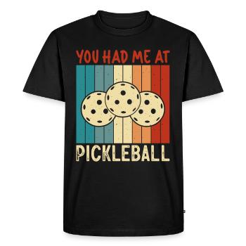 Joueur de pickleball Pickleball Paddle Pickleball - T-shirt Premium bio Homme - noir - Devant - Nico (187cm)